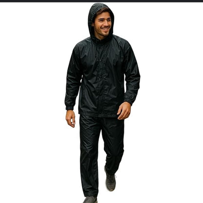 2 Piece Waterproof Rain Suit Jacket and Trousers Set