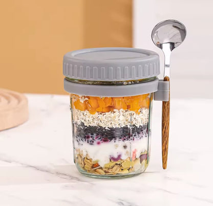 4 Piece Set Overnight Oats Jars