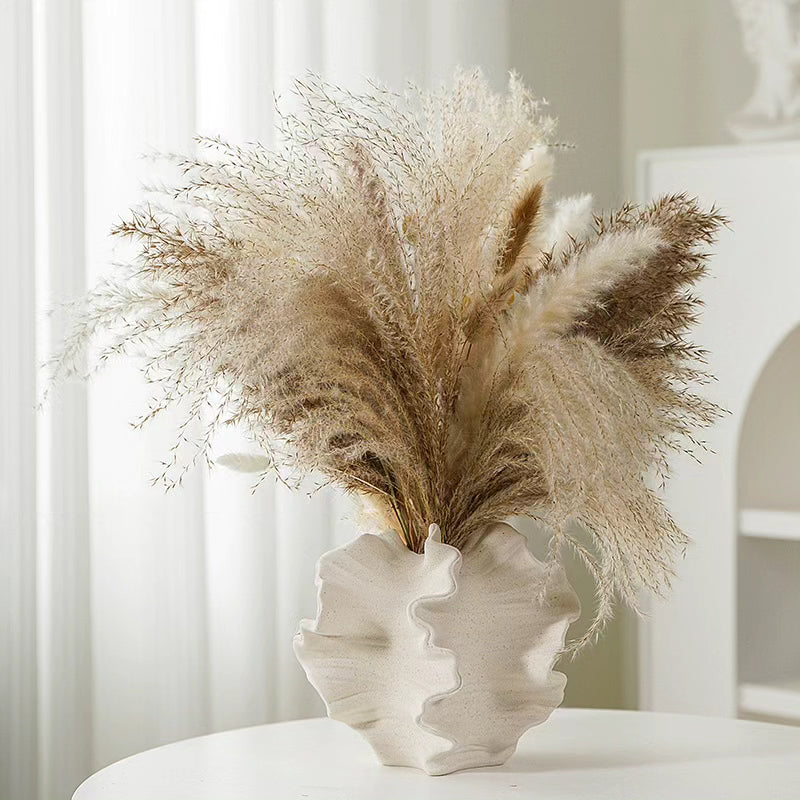 Irregular Folds Curve Shape Flower Vase Gha
