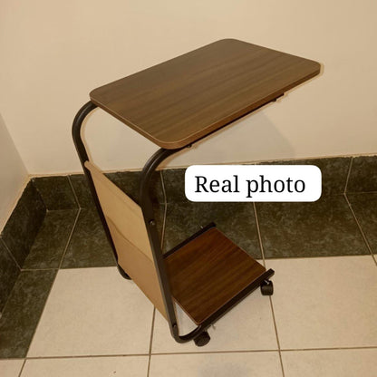 2 Layer trolley with matching insert pocket side stool/table
