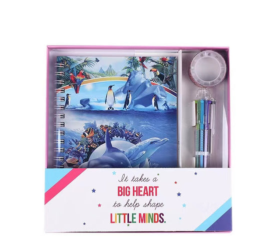 3 in 1 Kids Gift Set Notebook Pen Tape