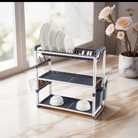 3 Tier Aluminium Dish Drainer Rack