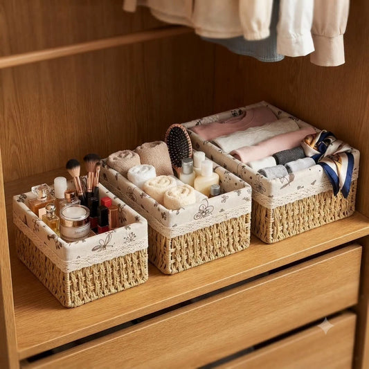 Handmade Rattan Storage Baskets