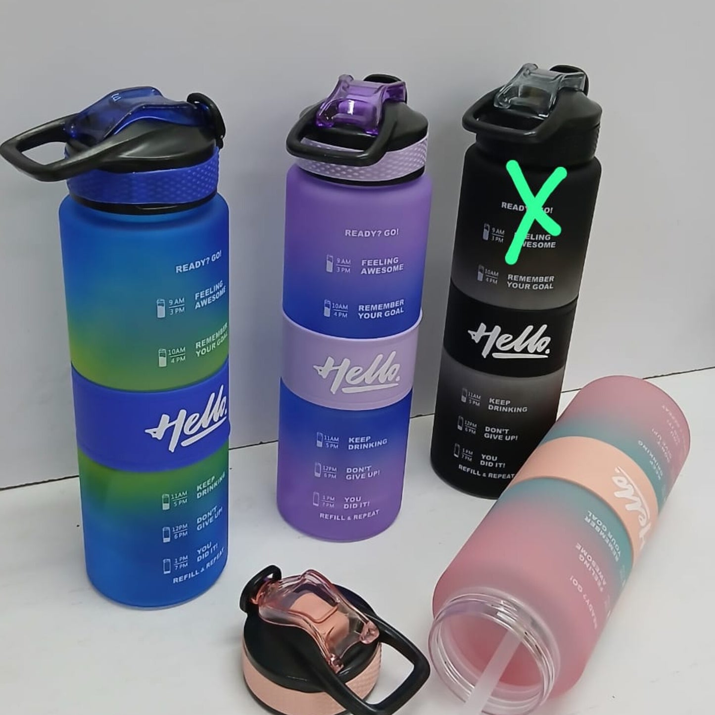 1 Litre Motivational Water Bottle