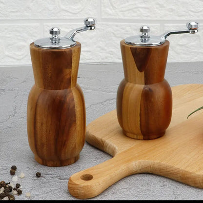 Acacia Wood Salt and Pepper Grinder Set