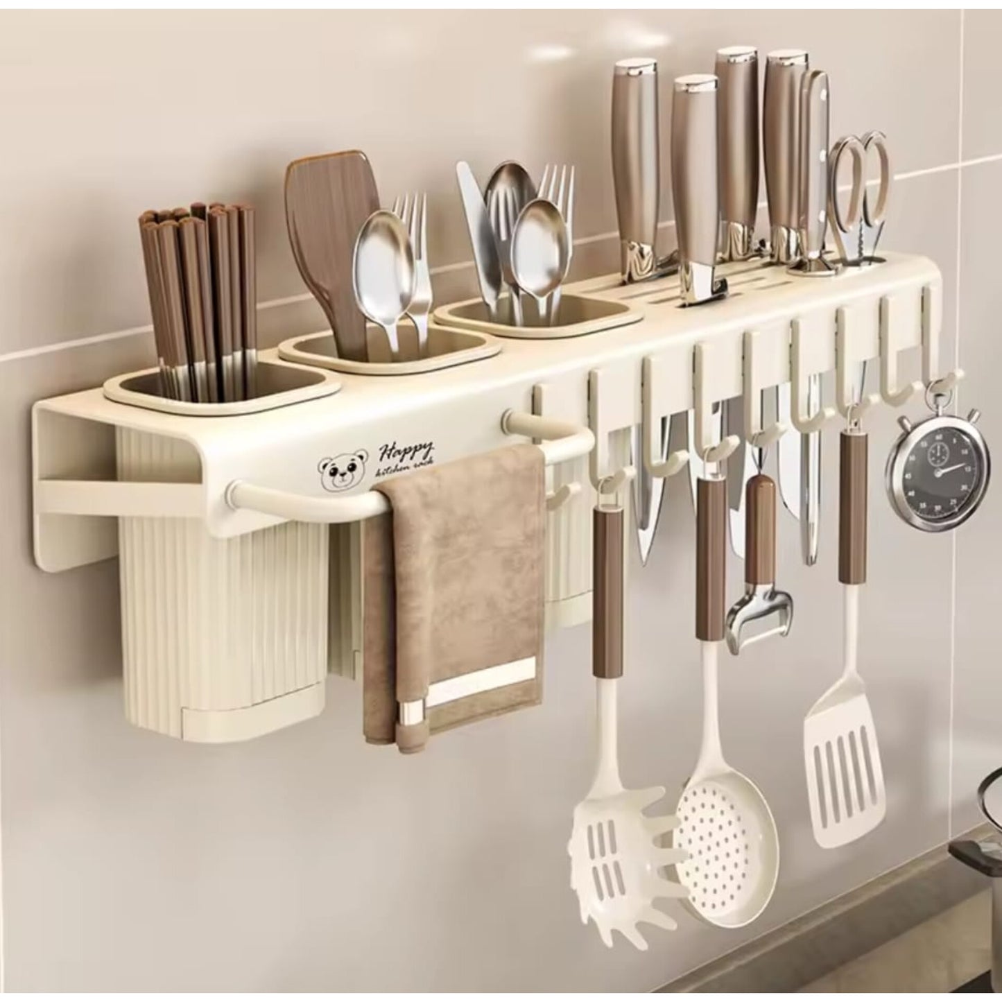 Wall mounted cutlery holder