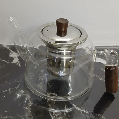 1.2L  Glass Infuser Tea Pot with Strainer