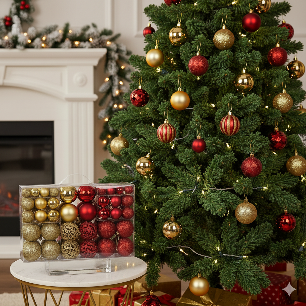 100 Christmas balls