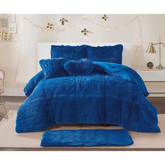 6pc velvet plush fluffy duvet
