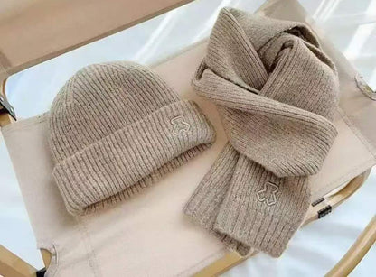 2 in 1 Warm Winter Kids Beanie Hat and Scarf Set