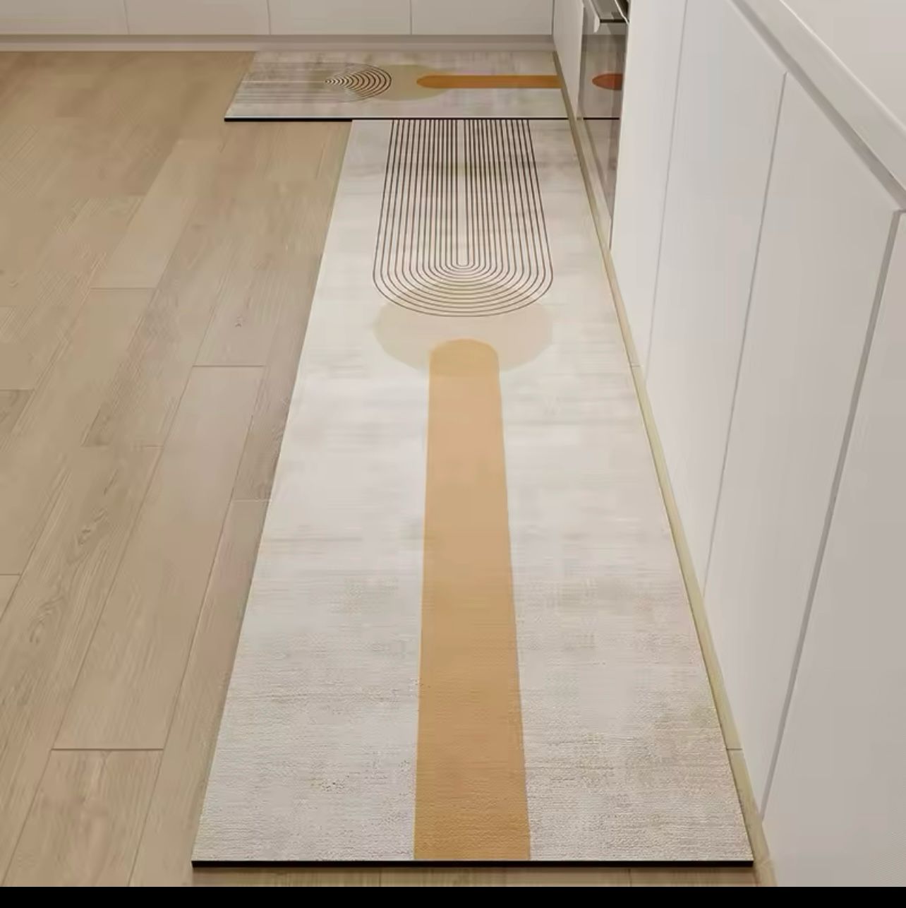 2pc pvc leather kitchen anti-slip mats