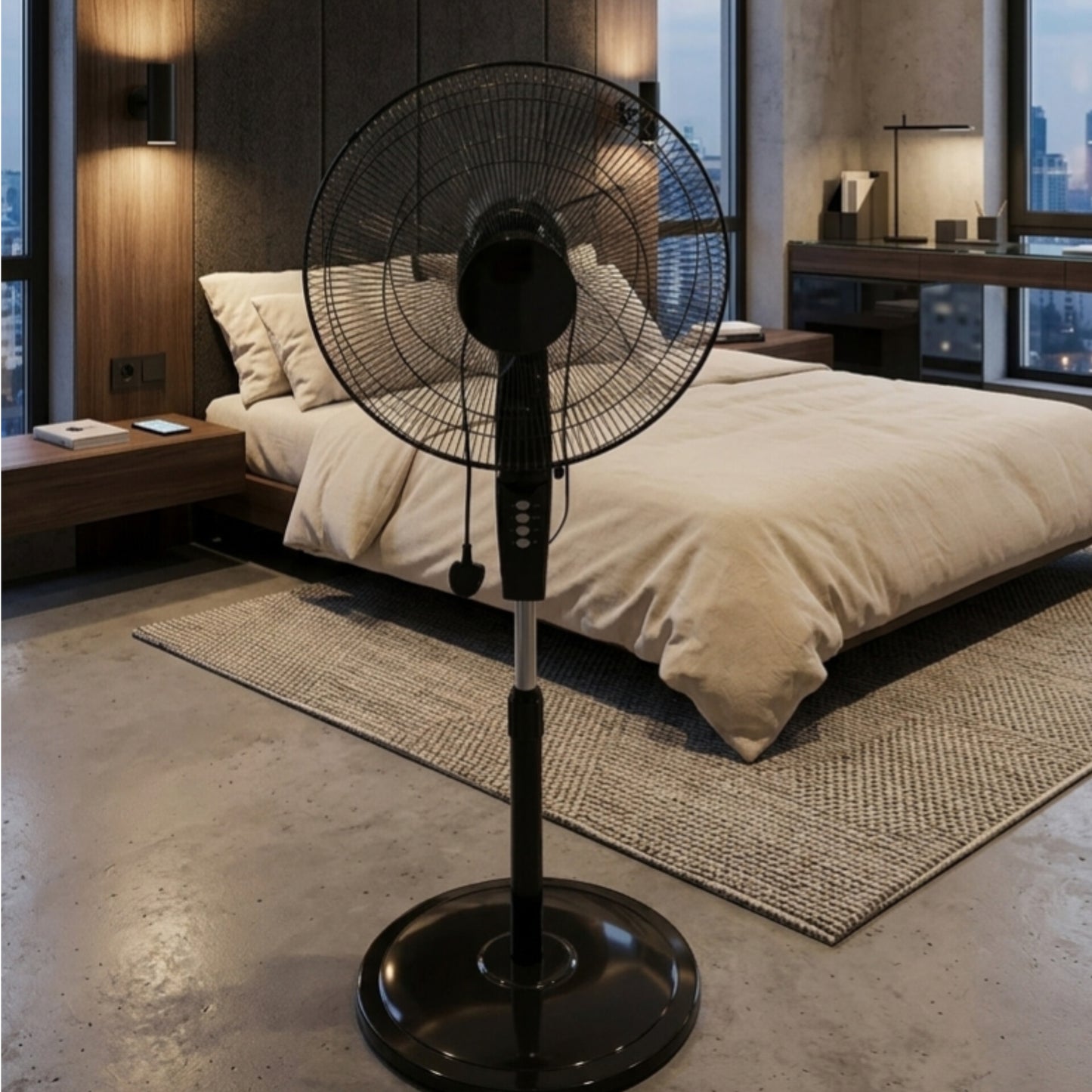Black stand Fan with Remote RM/757