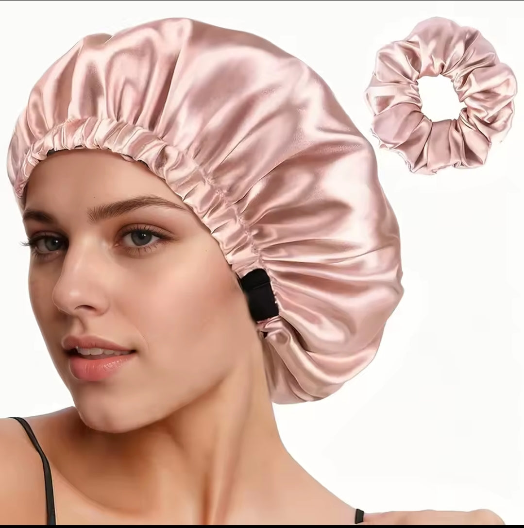 Adjustable silk hair bonet