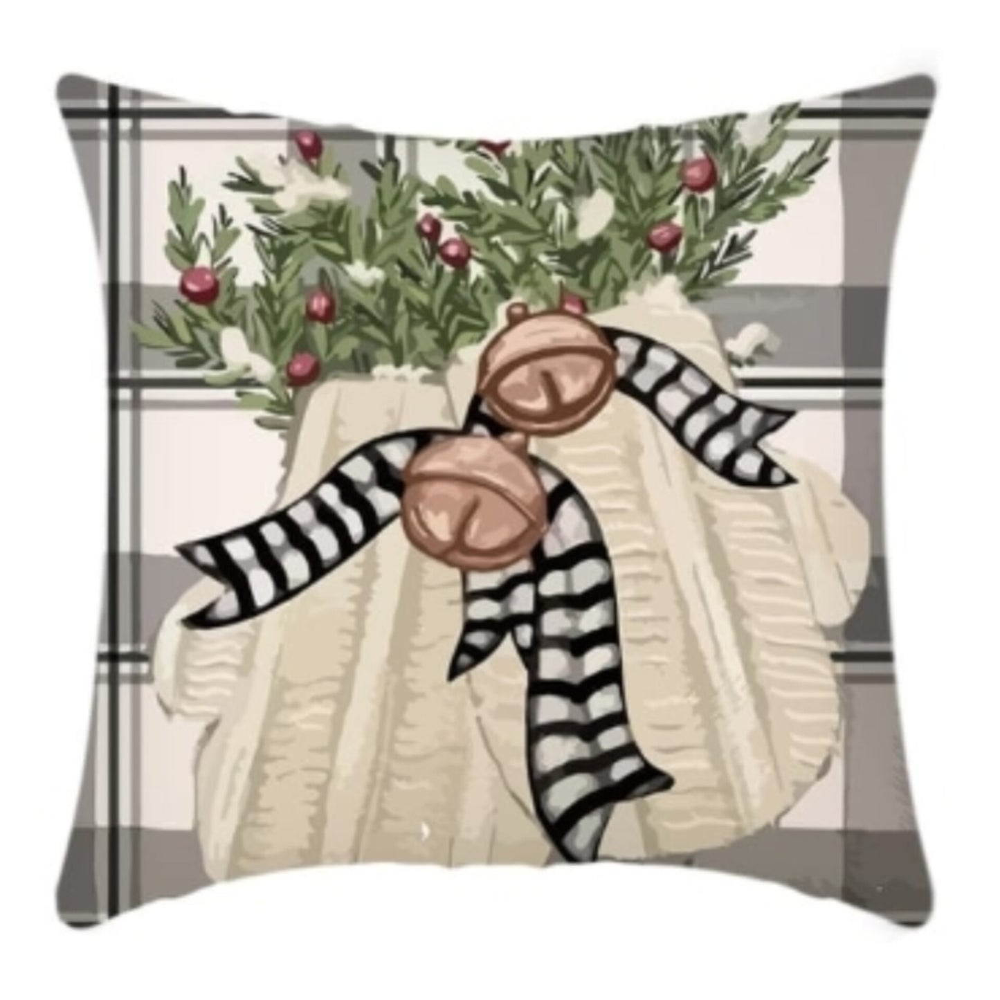2pcs Christmas  Linen Throw pillow cases
