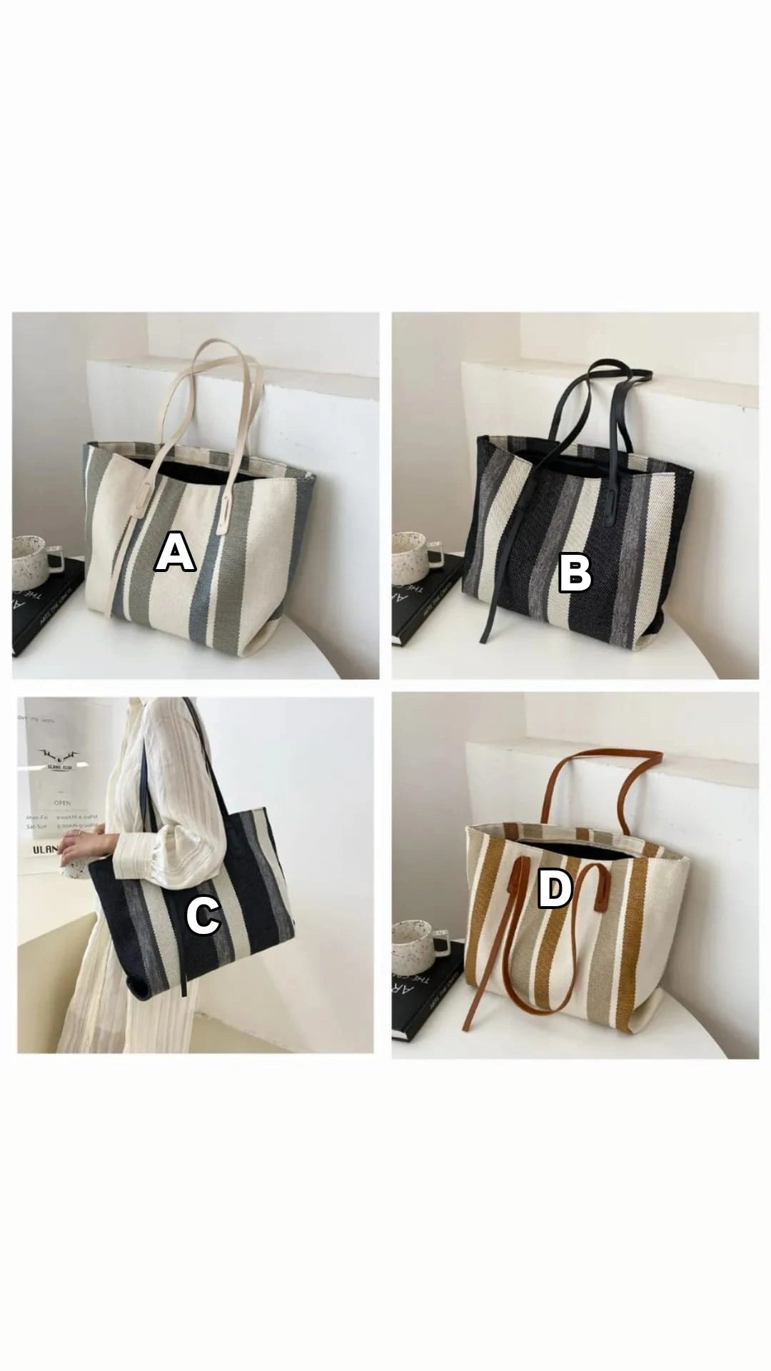 Stripped Tote bag