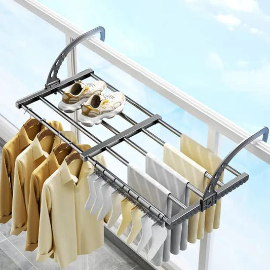 Foldable clothes drying rack