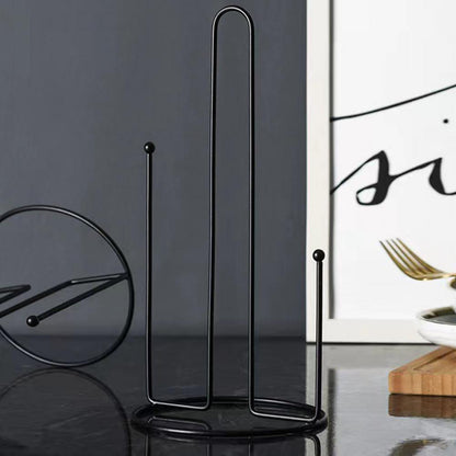 Metallic paper towel holder