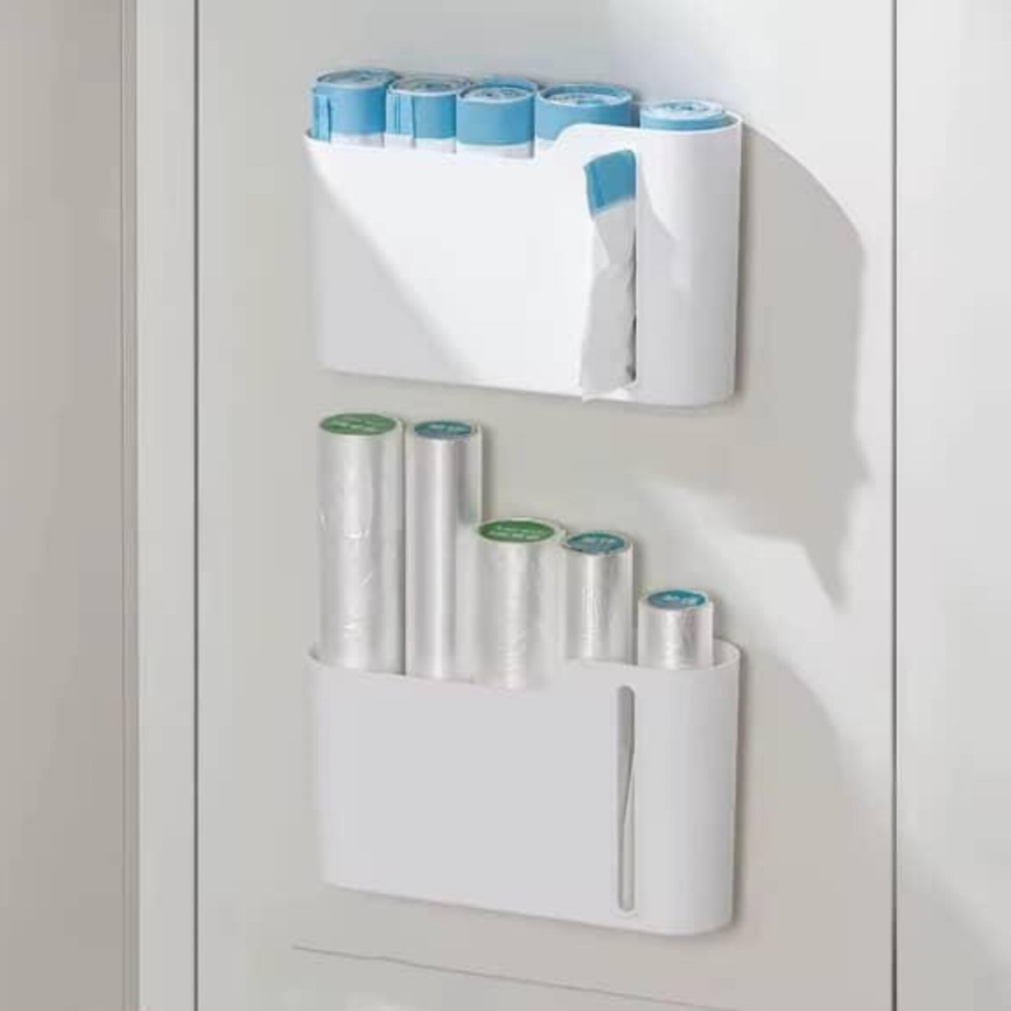 Wall mounted garbage bag dispenser