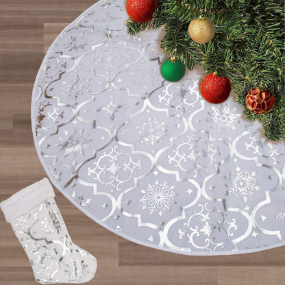 Christmas Tree Skirt And Stocking Set