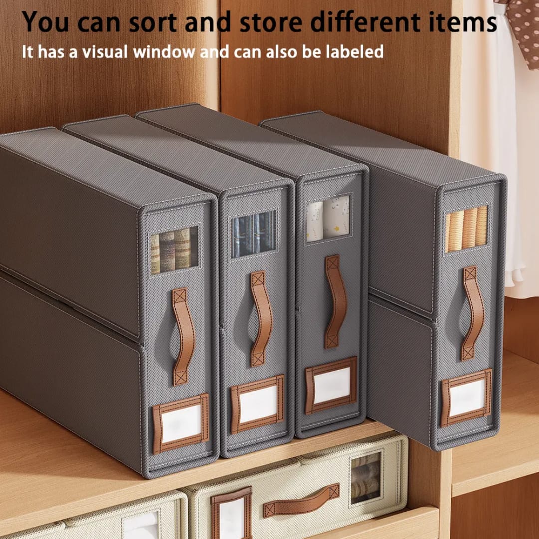 Fabric closet storage organizer box