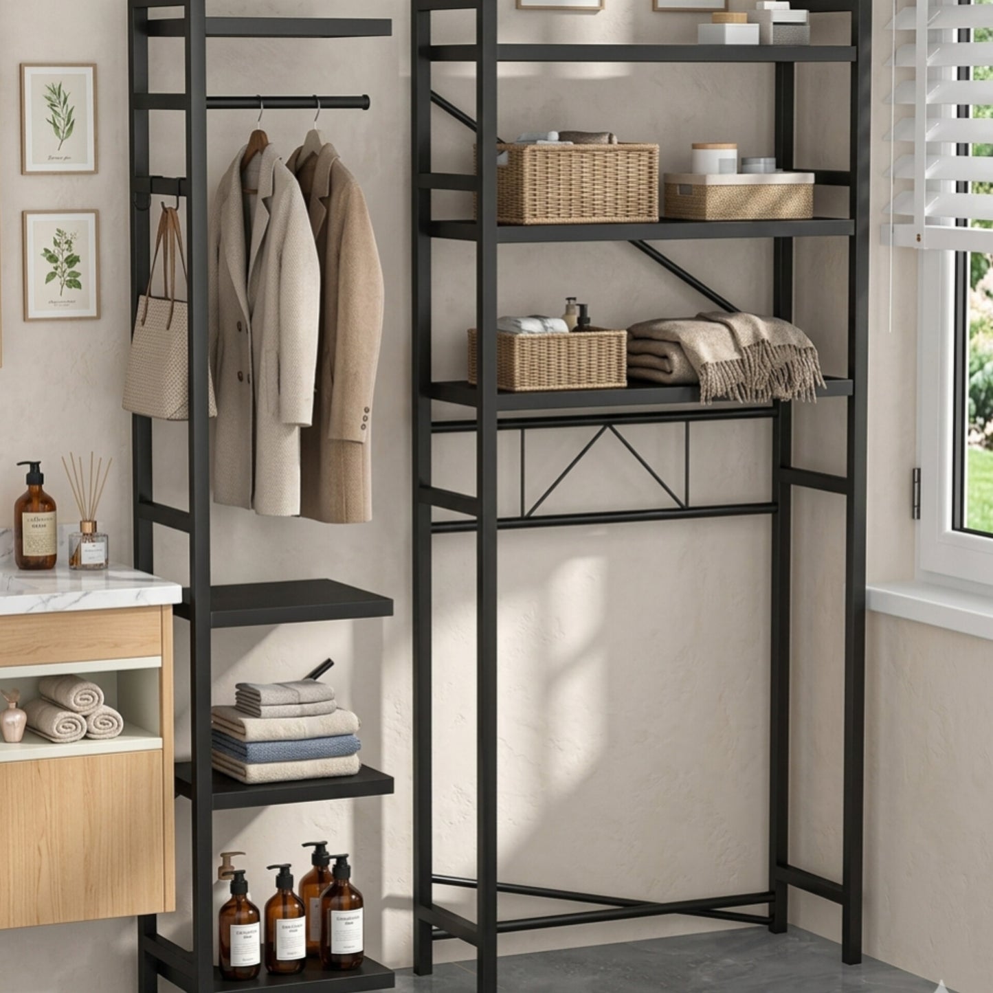 Washing machine rack