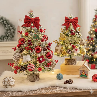Table Top Christmas Tree With Decor And Lights Predecorated Tree