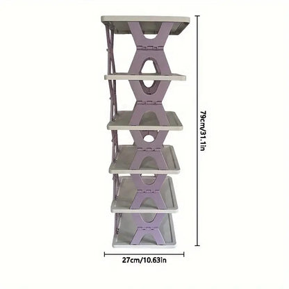 6 layered retracting shoe rack