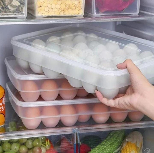 34pcs clear plastic egg tray