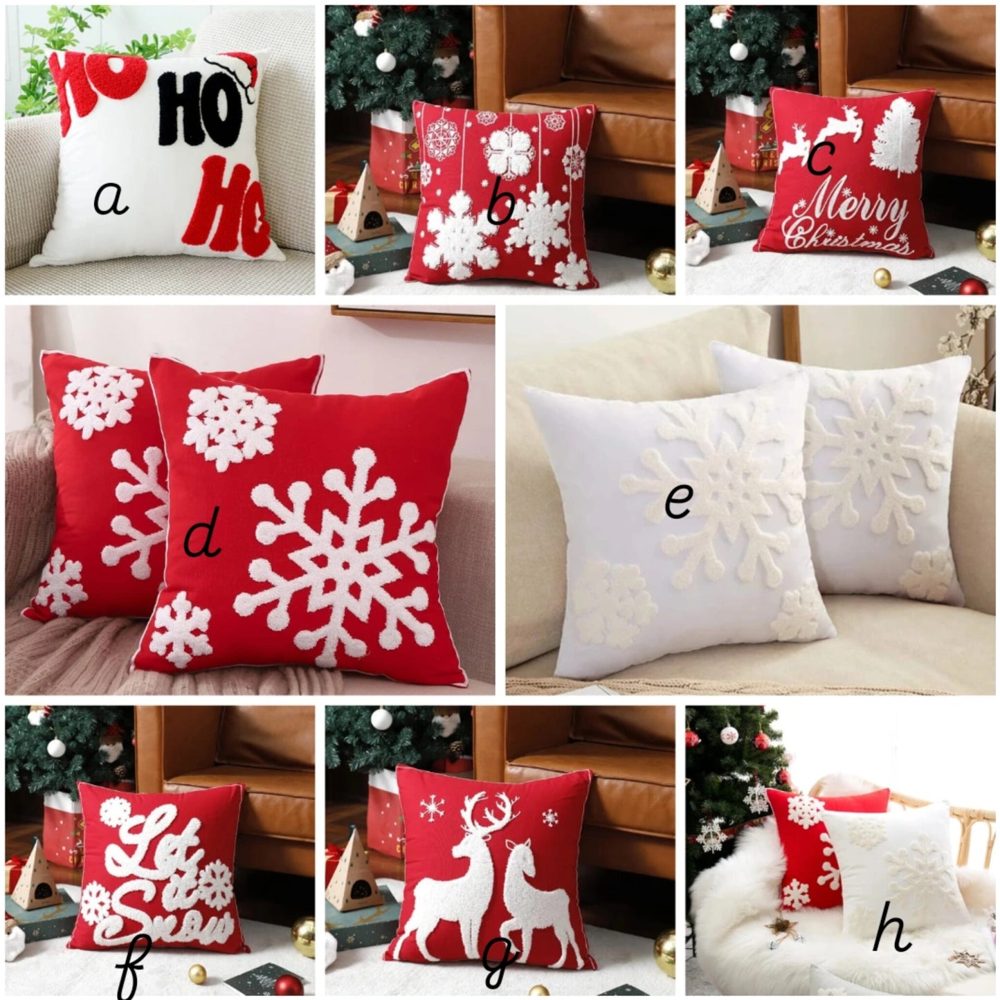 Christmas themed pillow covers