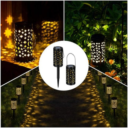 6 Pc Moon and Star Shape Solar Garden  Lights