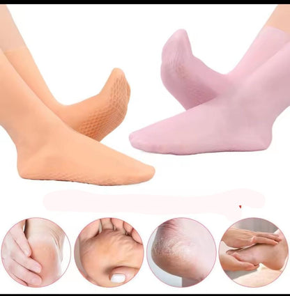 Silicone long foot moisturizing socks