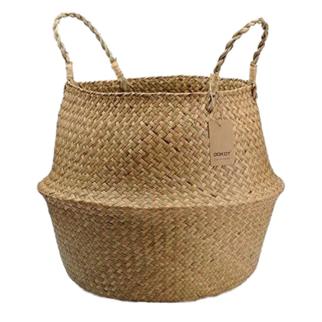 Rattan storage basket