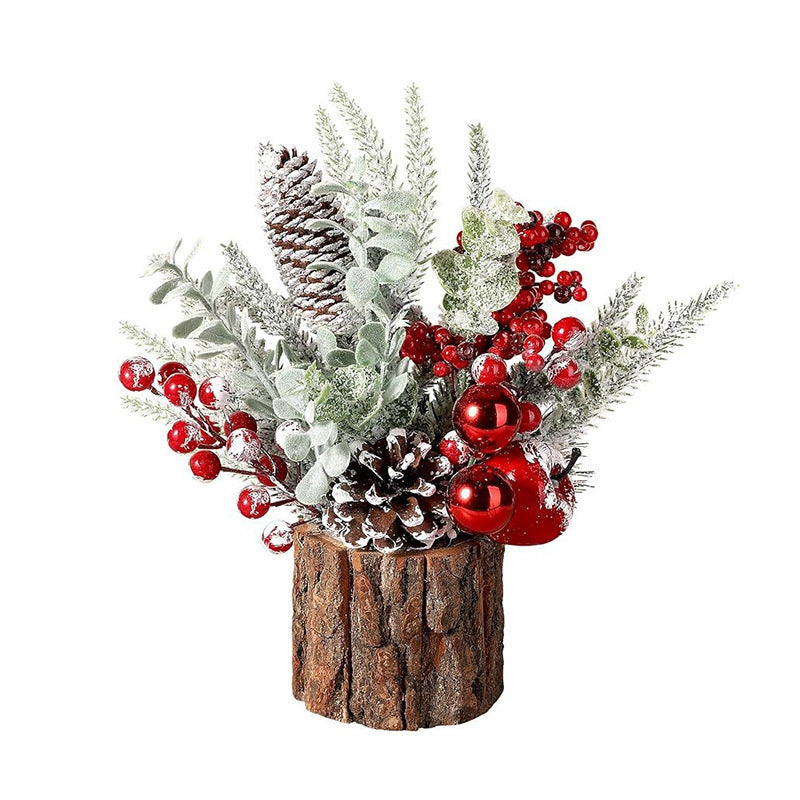 1Pc tabletop christmas tree stump Gha