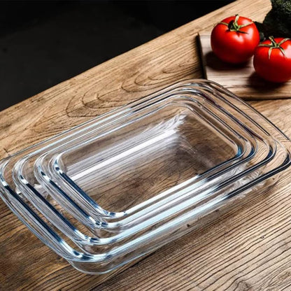 4Pc Glass Baking Tin Set