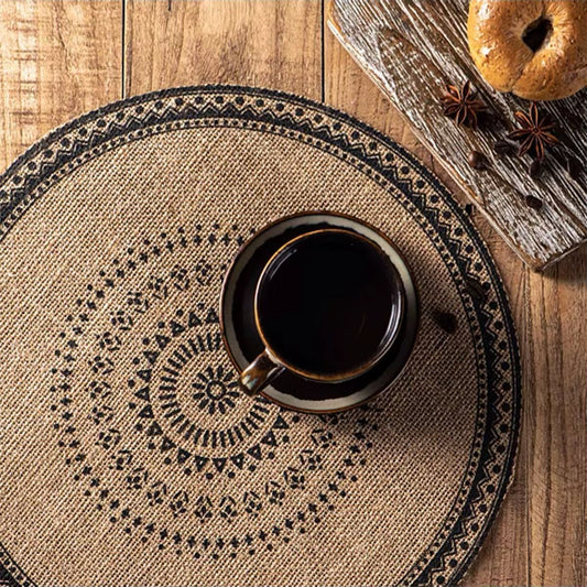 6Pc Boho Jute Table Place Mats