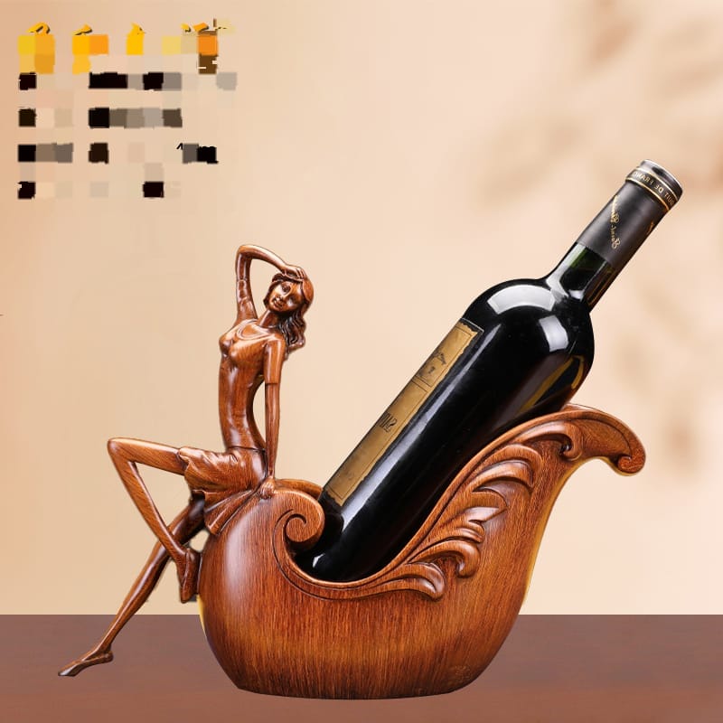 Wine bottle holder ornament figurines decor gift