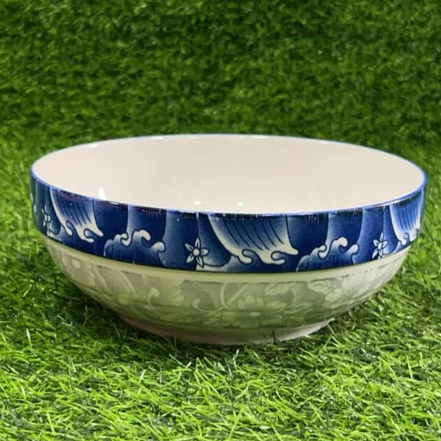 6pcs Blue Wave Ceramic Serving Bowls