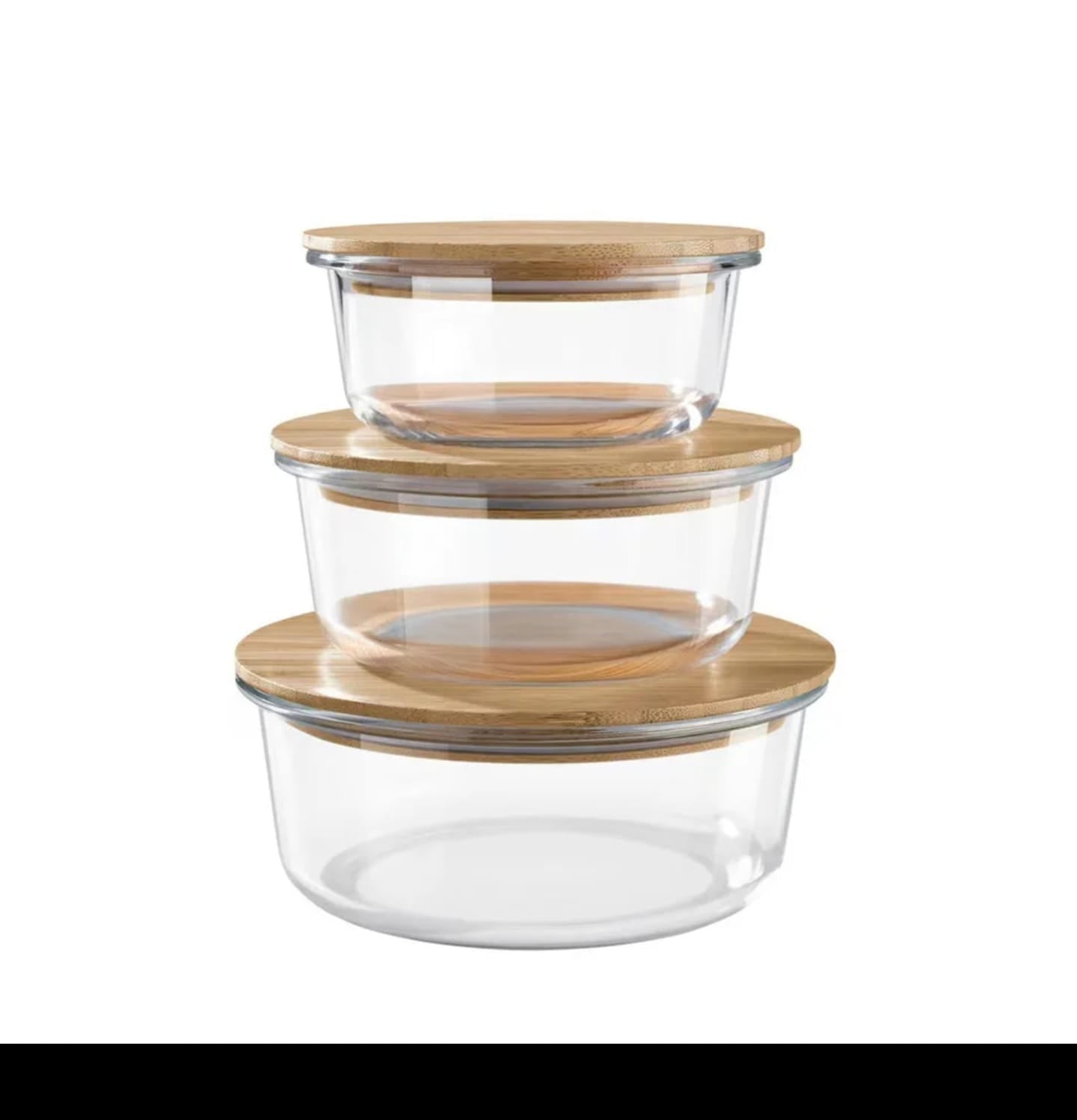 3pcs glass storage container