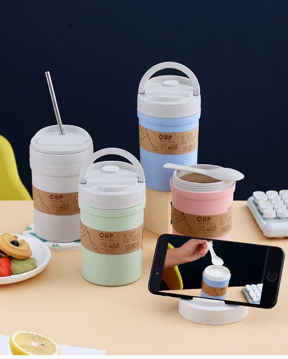 350ml wheat straw soup cup