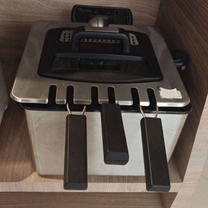 Electric stainless deep fryer  with 3 stainless mesh basket