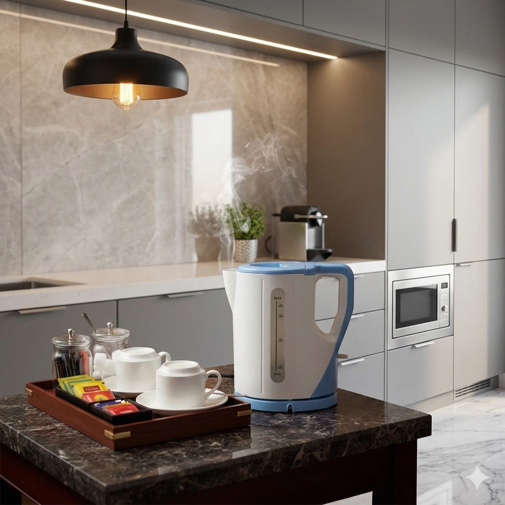 Ramtons Cordless Electric Kettle 1.7 Liters White and Blue – RM/325