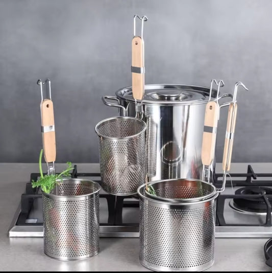 Stainless steel fry mesh colander food strainers