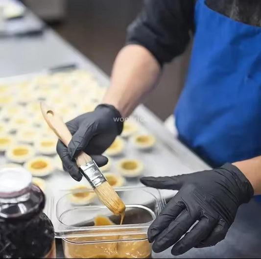 Food grade disposable black kitchen gloves