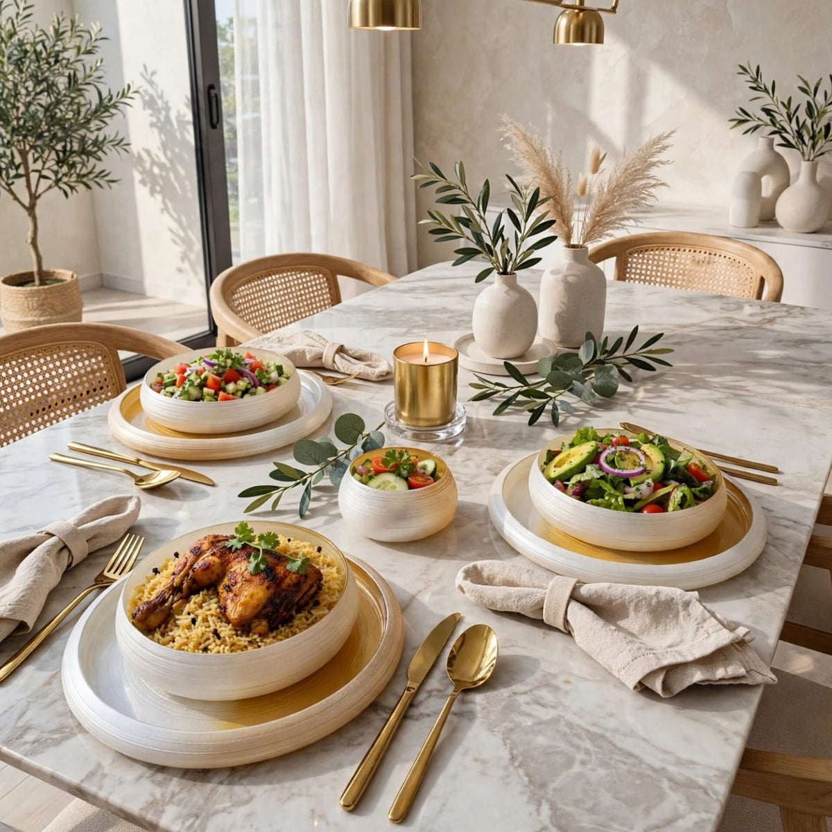 18Pcs Swirl Dinner Set