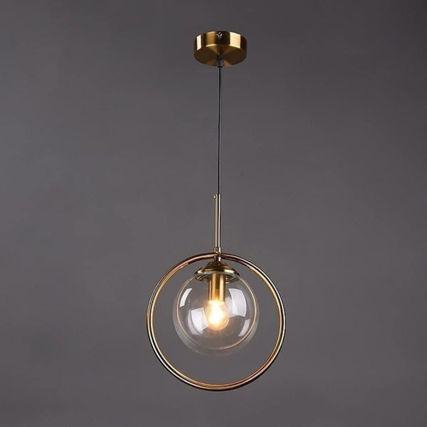 Circular Ring Glass Globe Pendant Light