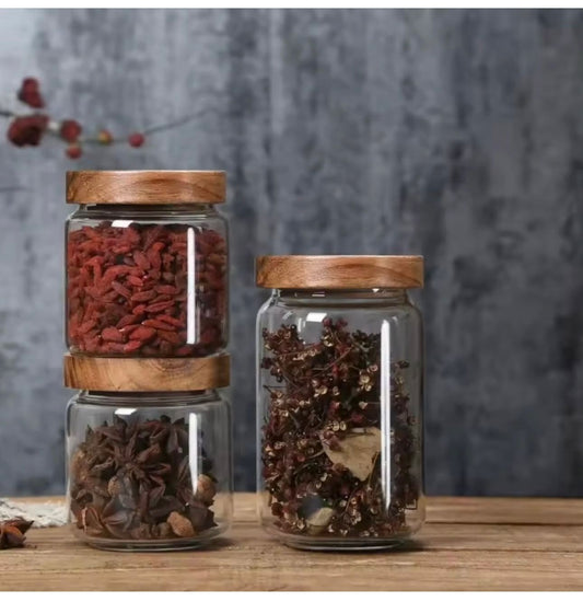 3pc 800ml glass jar