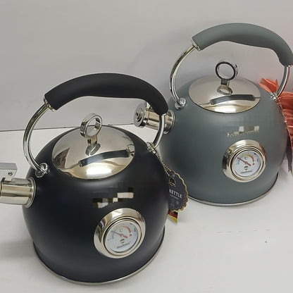 3L Whistling Stainless Steel Kettle With Thermometer