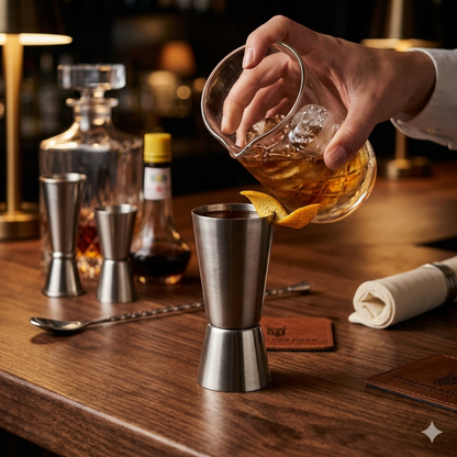 Double Stainless Steel Tot Glass