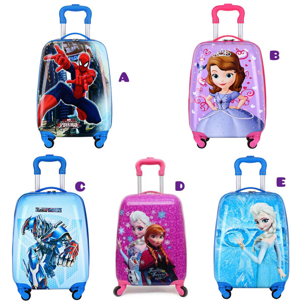 Kids Cartoon Themed 18 Inch Hardshell Suitcases