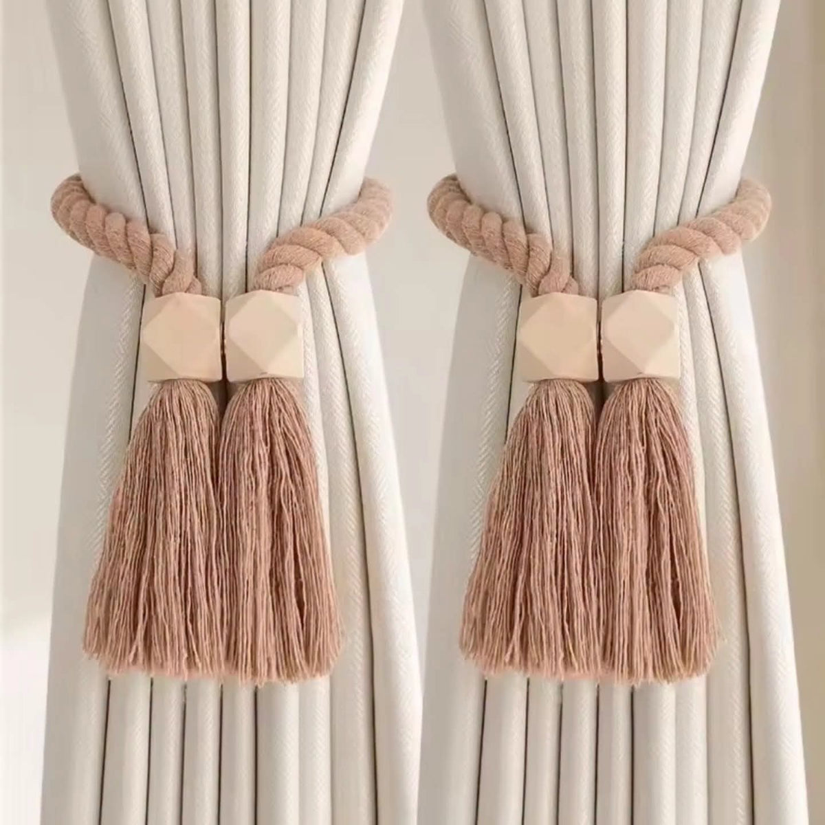 Pair Magnetic Curtain Tiebacks  Holder Set
